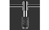 Forward Backward & Lock T-Handle Tap Wrench Long-Lasting Steel Construction Ratcheting Tap Wrench Anti-Slip Grip Manual Thread Tapper for Metalworking, Workshop, Garage, Auto Repair