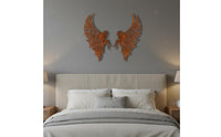 2 Pieces Hollow-out Angel wing decor Rustic Elegance Enchanting Angel Wall Home Decor Decoration for Living Room