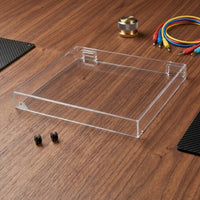 Clear Dust Cover with Hinges Transparent Turntable Dust Cover Hinge Safeguarding Vinyl Player Lid Hinge Long-Lasting for Vinyl Collectors, Audiophiles, Home Audio Setups