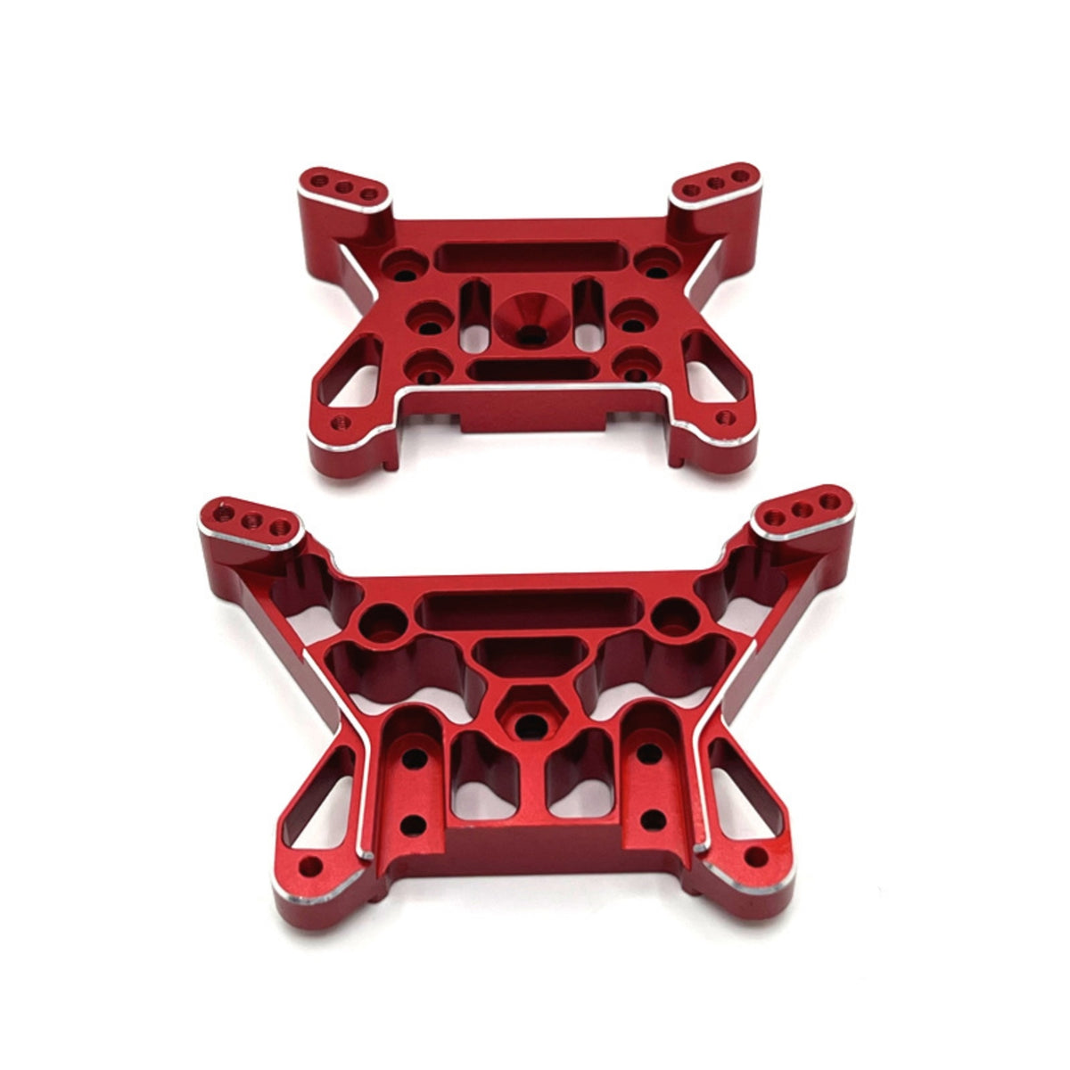 2 Pieces Front and Rear Shock Brackets Upgrade Front Shock Mount Precision RC Car Damping System Components Brackets for Rough Terrain Driving
