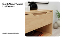 Modern Design 2-Drawer Nightstand Nordic Design Two-Drawer End Table Space Saving Household Furniture Multi-Purpose for Apartment Dwellers, Homeowners, Students, Bedroom, Small Areas, Dorm Room, Entryway