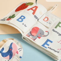 Thickened Alphabet Cloth Book Early Education Baby Letter Book Interactive Tear-Resistant for Babies, Toddlers, Playtime, Bedtime