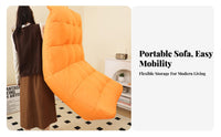 Fullphysique Support design Lounger Lowsilhouette Erand movenomic Floor Lounger Soft Fabric Upholstery Lounge Chair Adjustable Backrest for Students, Young Adults, Readers, Bedroom, studying alcove, Dorm Room, Apartment