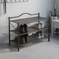 Easy Assembly Foldable Shoe Rack No Tools Required Installation-Clear Shoe Stand Space-Saving Household Storage Large Capacity for Entryway, Closet, Bedroom, Dorm Room