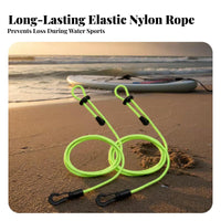 2 Pieces Paddle Leash High Elasticity Kayak Paddle Leash Coiled Gear Tether Stretchable Catch Ing Rod Lanyard Easy to Use