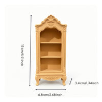Miniature Display Cabinet Carved Miniature Shelf Furniture for Collectors