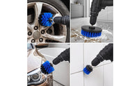 Multi-Surface Drill Brush Set Rotary Power Scrubber Set Heavy-Duty Scrub Pad Extended Reach for Homeowners
