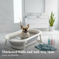 Non-Slip Foldable Pet Bathtub Long-Lasting & Scratch-Resistant Collapsible Dog Bath Tub Multi-Purpose Use Collapsible Dog Washing Station Large Capacity for Travel