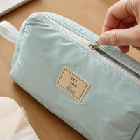 Mint Green Large Capacity Pencil Case for Middle and High School Students, Multi-functional Stationery Organizer with Multiple Compartments