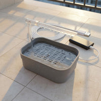 USB Powered Automatic Bird Shower Tub Easy to Install Parrot Bath Basin Plastic for Parrots, Lovebirds