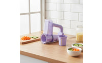 Multi Blade Electric Rotary Cutter Fast Slicing Handheld Vegetable Shredder Safe Grip Handle for Home Cooks, Meal Prep