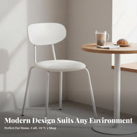 Ergonomic Backrest Stackable Cafe Seat Sturdy Frame Industrial Cafe Chair Long-Lasting Construction Kitchen Seating Anti-Slip Foot Pads for Restaurant Owners, Homeowners, Office Workers, Dining Room, Beauty Salon