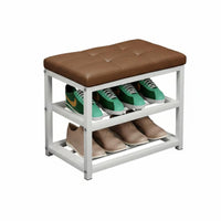 doubleFunction Design 2-Tier Shoe Rack Bench Multifunctional Household Furniture Space-Saving High Load Capacity for Families, Homeowners, Adults, Entryway, Doorway, Hallway, Living Room