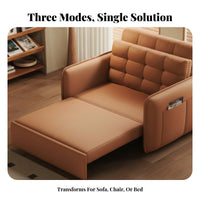 Modern Minimalist design Pull-expandable Sleeper Armchair Space-Saving transformable Seating Foldable Indoor Furniture 2-in-1 Design for Apartment Dwellers, Students, Homeowners, Balcony, Small Spaces, Living Room, Bedroom