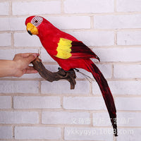Simulated Feather Parrot Macaw Foam Bird Garden Decoration Prop