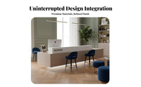 Wide Desktop Modern Reception Desk Large Storage Capacity Minimalist Lobby Front Desk Sturdy Structure Checkout Counter Versatile for Receptionists, Office Managers, Business Owners, Sales Center, Hotel, Company Entrance, Shop