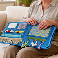 Sensory Training Book Textured Textural Activity Textile Closure Detail Details Educational Toy for Elderly