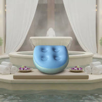 Inflatable Bath Seat with Suction Cups Massage Surface Spa Booster Seat Waterproof Booster Pad for Elderly