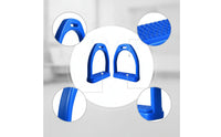 Textured Plastic Stirrups with Rubber Inserts Long-Lasting Non-Slip Stirrups Comfortable Shock-Absorbing for Stables
