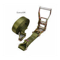 Double Hook Design Ratchet Tie-down Strap 5000kg Breaking Strength Tie down Strap with Hooks Safety Lock for Truck Drivers, Shipping, Moving
