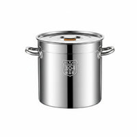 Commercial Grade 316 Stainless Steel Stock Pot Heat Resistant Large Stainless Steel Broth Pot Heavy Duty Cookware for Chefs, Restaurant, Home Kitchen