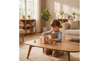 Natural Wood Shape Sorting Cube Developmental Shape Sorter Cube Screenunplugged Sorting Box Classic for Classroom