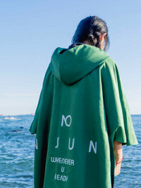 NuJune保暖游泳斗篷速干吸水毛巾衣户外运动防风加厚外套温泉浴袍