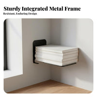 Floating Effect Invisible Bookshelf Space-Saving Book Rack Modern Look Wall Shelf Easy Installation for Students, Minimalists, Renters, Office, Living Room, Bedroom, Hallway
