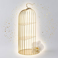 Birdcage Pastry Stand Shiny Finish Three-Tier Pastry Stand Round Base Table Decor