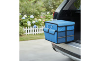 Compact Car Trunk Storage Box Easy to Clean Trunk Storage Organizer with Lid Spacious Foldable Cargo Box Universal for Road Trips
