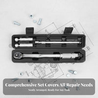 Thin Wall Design Ignition Plug Socket Set Chrome Vanadium Steel Ignition Plug Force Wrench Kit Reversible Ratchet Adjustable Force Wrench Two-Way Scale (Ft.Lbs & N.m) for Mechanics, DIY Enthusiasts, Motorcycle Maintenance, Car Repair