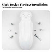 CRF50 Front Mud Guard Spray Protection Dirt Bike Front Mudguard All-Terrain Motorcycle Mudguard Precise Fit Mini Bike Plastic
