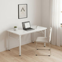 Multifunctional Folding Computer Desk Stable Structure Folding Desk Wide Tabletop Collapsible Computer Table Easy to Clean for Students