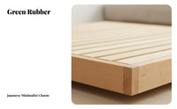 Japanese Design Foundation Bed Breathable Design Japanese Floor Bed Frame Sturdy Construction Mattress Foundation for Simplicity Lovers, Tatami Room
