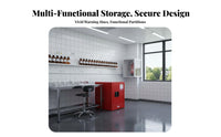 Fire-Resistant Resistant Cabinet 3-Point Locking System Fire Resistant Cabinet Double Walled Steel for Lab Technicians, Lab Facility, Workshop, Garage