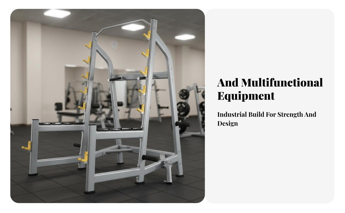 Heavy Duty Squat Rack Commercial Grade Power Rack High Weight Capacity Bench Press Stand Stable Design for Weightlifters, Bodybuilders