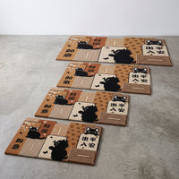 Cartoon Cat Entrance Mat PVC Coil Anti-Slip Doormat for Mud and Dirt Scraping
