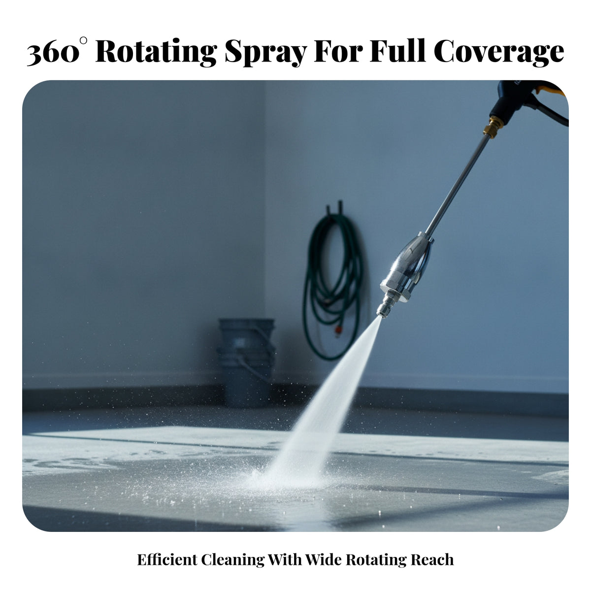 3600 PSI 360-Degree Rotating Nozzle Cylindrical Outdoor Cleaning Gear