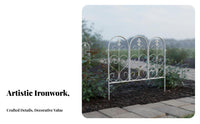 Wrought Iron Design Border Fence Weather Resistant Decorative Metal Garden Fence