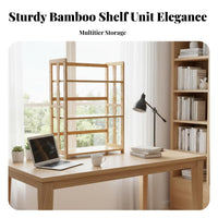 Space-Saving 2-Tier Desk Rack Minimalist and design 2-Tier Desk Shelf Multi-Functional Desktop Organizer Easy Assembly for Office Workers, Students, Study Room, Kitchen Counter, vanity Top