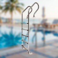 Stainless Steel Pool Ladder No-Embed-Embed Pool Ladder with Handrails Heavy Duty for Homeowners, Swimming Pools