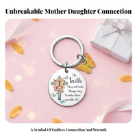 Marigold Locket Keychain Sentimental Gift Stainless Steel Keychain with Ornament