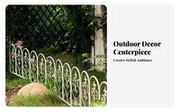 Wrought Iron Design Border Fence Weather Resistant Decorative Metal Garden Fence
