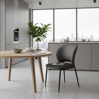 Modern Leather Dining Chair Light Upscale Design Minimalist Metal Leg Chair Ergonomic Backrest Home Furniture for Living Room