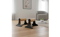2 Pieces Sturdy Base Wooden Push-up Stand Lightweight Wooden Push-up Handles Portable for Beginners