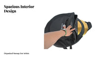 Front Pocket 22-Inch Cymbal Bag Zippered Padded Cymbal Bag Black