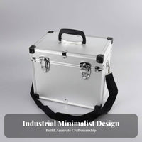 Hard Instrument Case with Foam Multipurpose Portable Drone Carrying Case Aluminum Tool Box Sturdy Duty Portable Tool Box
