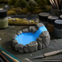 Miniature Lotus Pond and Rockery Landscape Ornaments for Sand Table Decor