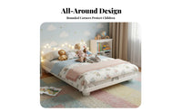 Platform-design design Floating Headboardless Frame Space-Saving Headboardless Bed Frame No Box foundation Needed Lowsilhouette Bedstead Easy Assembly for Children, Homeowners, Renters, kid's Room, Small Apartment, attic-style apartment