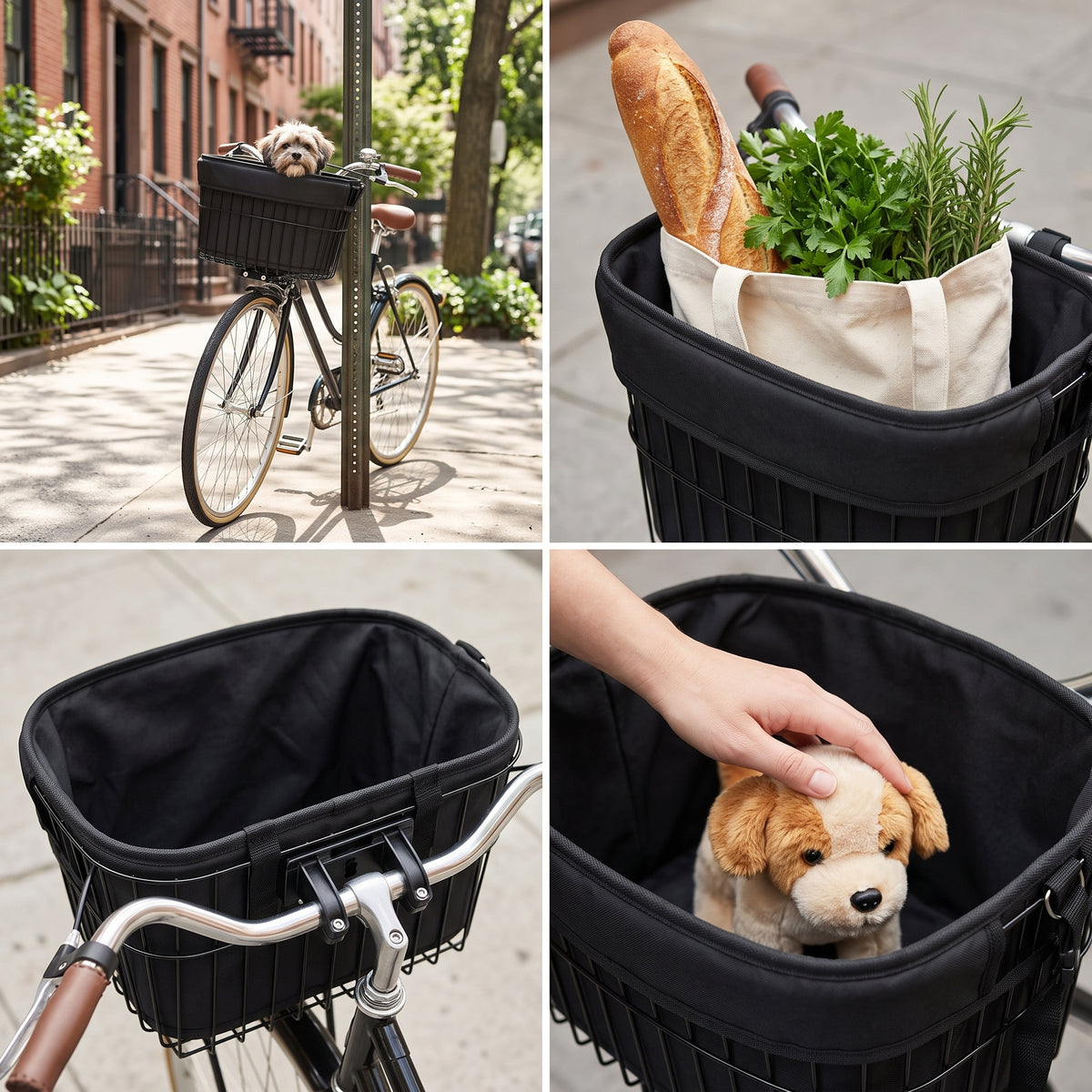 Bicycle Pet Carrier Basket for Mountain and Road Bikes, Front Handlebar Mounted